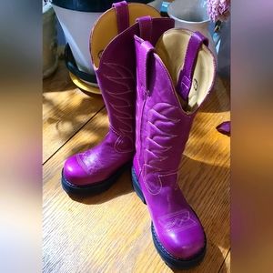 Fluevog - Cowboy High platform boots. S 7